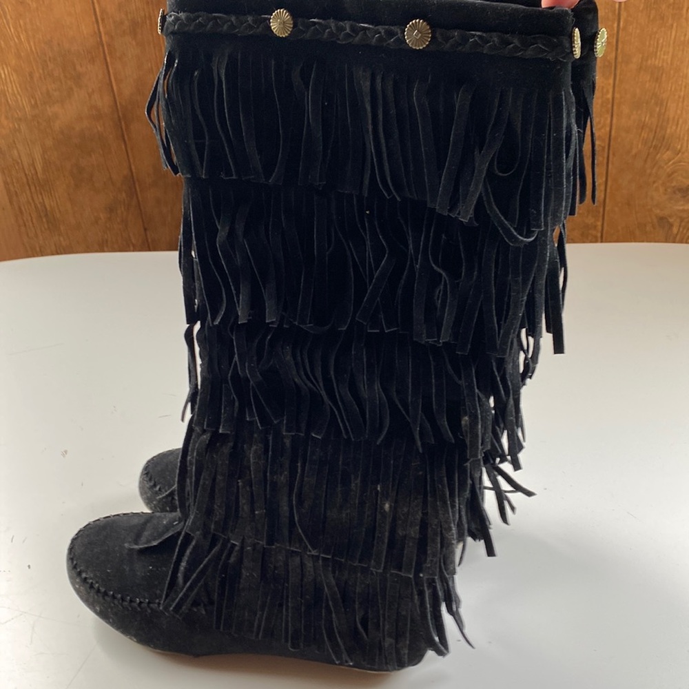Black unbranded Black Moccasins size 7